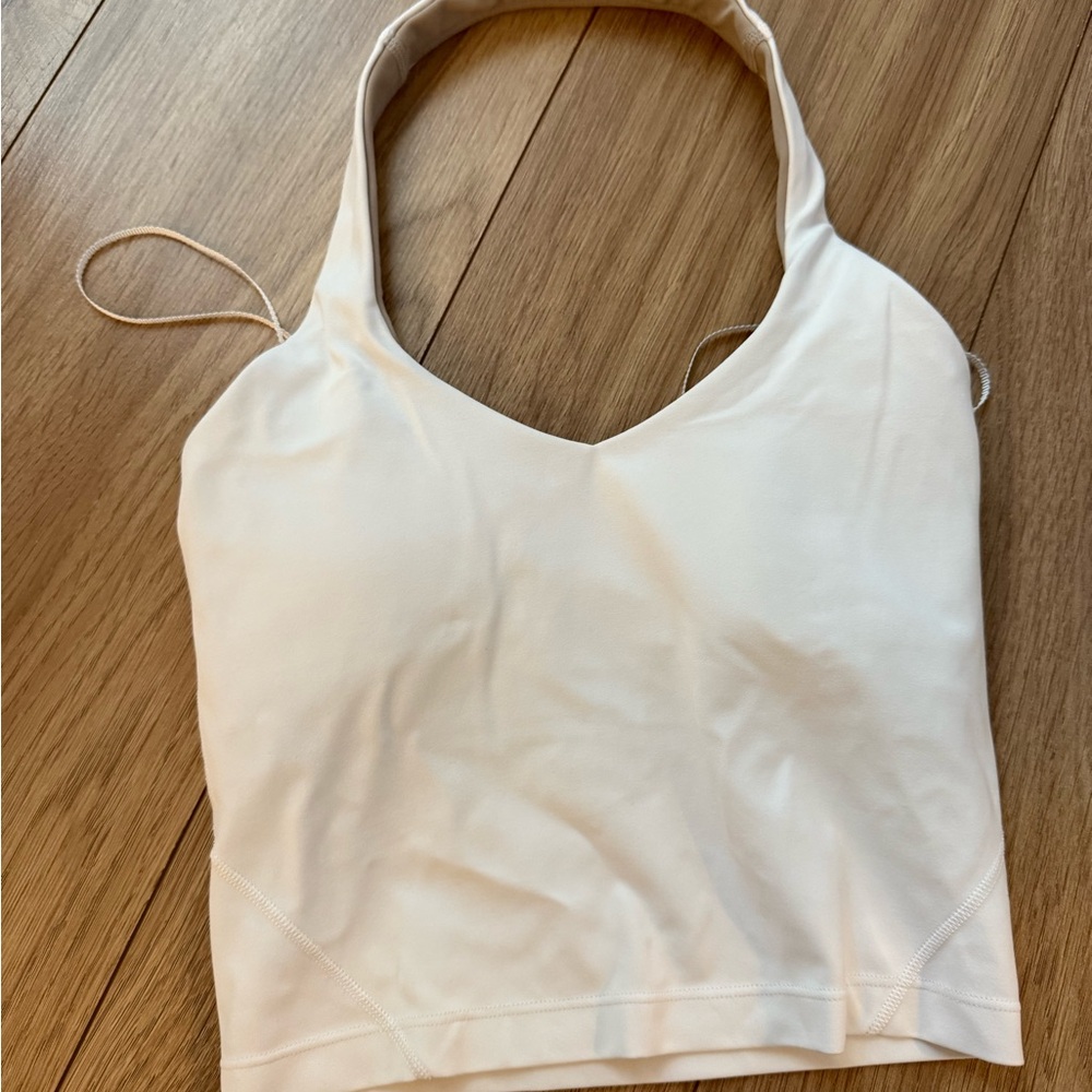 Lululemon White Halter Crop Top Size 0